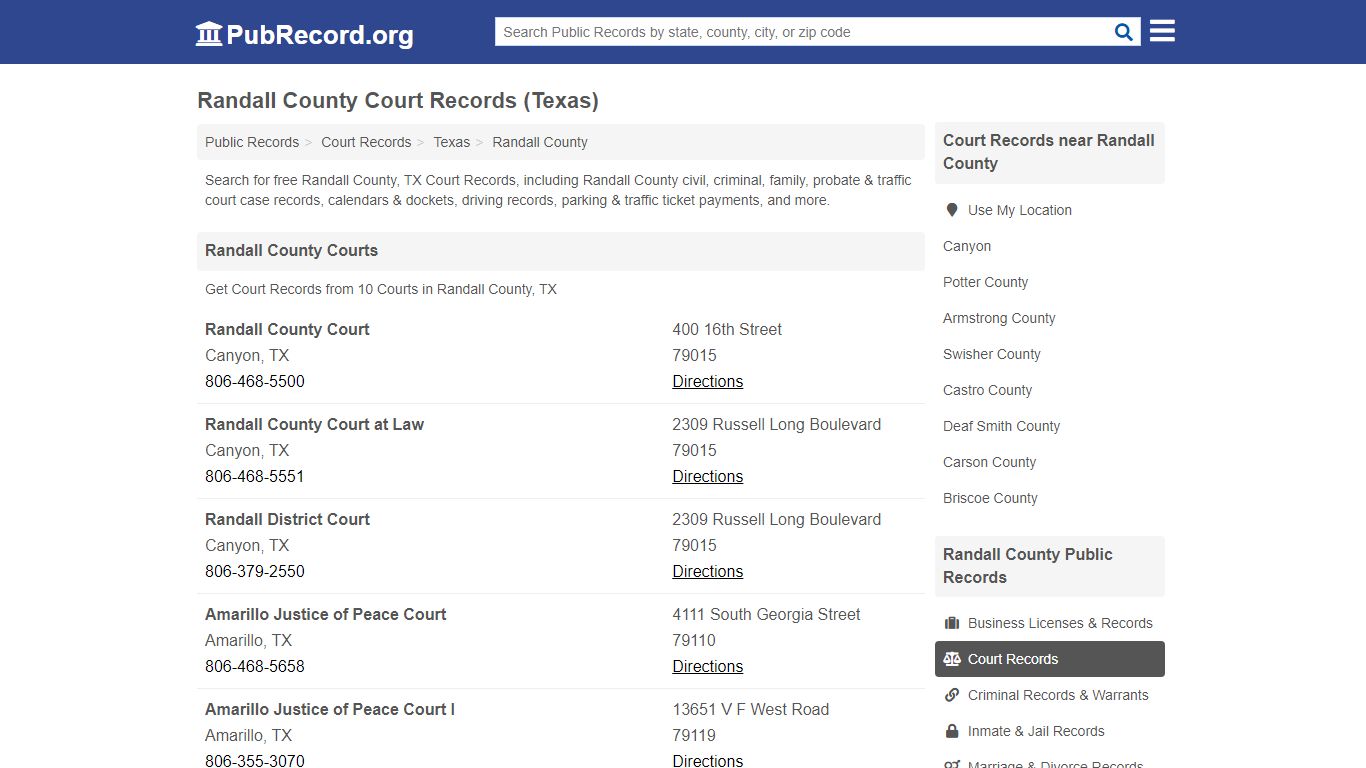 Free Randall County Court Records (Texas Court Records)